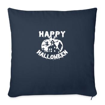 Joyeux halloween - Housse de coussin décorative 45 x 45 cm - bleu marine - Devant