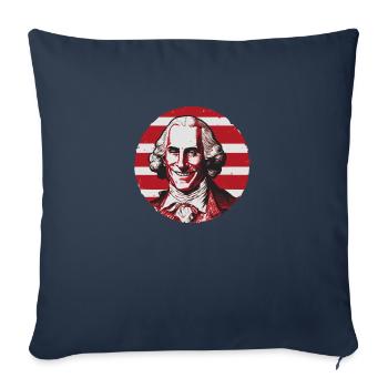 Patriotic Pride U.S. George Washington Hommes Femme - Housse de coussin décorative 45 x 45 cm - bleu marine - Devant
