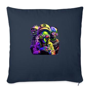 Mafia martienne - Housse de coussin décorative 45 x 45 cm - bleu marine - Devant