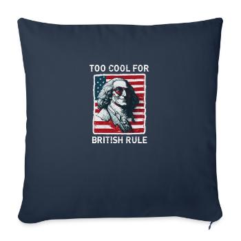 TROP COOL POUR LA DOMINATION BRITANNIQUE | GEORGE Washington - Housse de coussin décorative 45 x 45 cm - bleu marine - Devant