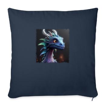 dragon cool - Housse de coussin décorative 45 x 45 cm - bleu marine - Devant