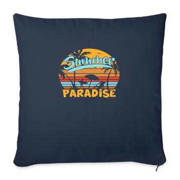 Summer Paradise - Sofa pillowcase 17,3'' x 17,3'' (45 x 45 cm) - navy - Front