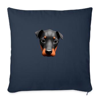 Doberman Trainer Doberman Dog Doberman Puppy - Sofa pillowcase 17,3'' x 17,3'' (45 x 45 cm) - navy - Front