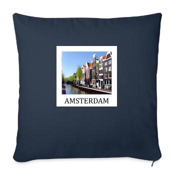 Amsterdam - Sofa pillowcase 17,3'' x 17,3'' (45 x 45 cm) - navy - Front