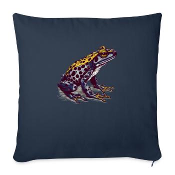 La grenouille empoisonnée vénéneuse vit sous les tropiques - Housse de coussin décorative 45 x 45 cm - bleu marine - Devant