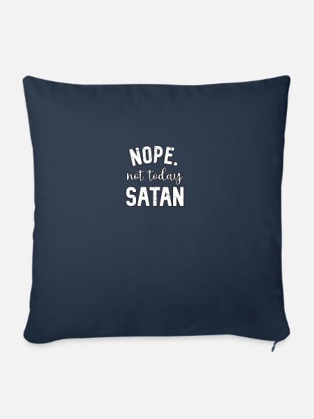 Nö. Heute Nicht, Satan - Sofakissenbezug 45 x 45 cm - Navy