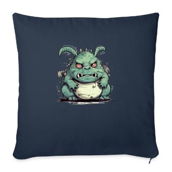 Zaki le streum - Housse de coussin décorative 45 x 45 cm - bleu marine - Devant