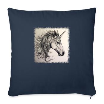 humor awesome joke farting unicorn - Sofa pillowcase 17,3'' x 17,3'' (45 x 45 cm) - navy - Front