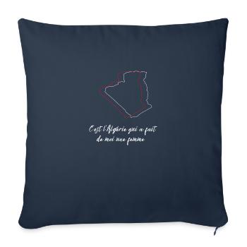 C est l Algérie qui a fait de moi une femme - Housse de coussin décorative 45 x 45 cm - bleu marine - Devant