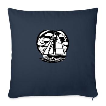 Segelschiff Segler Segelboot Segeln Segelsport - Sofakissenbezug 45 x 45 cm - Navy - Vorne