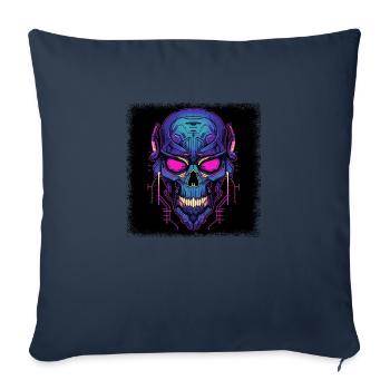 cool dead skull présent dictons love gift idea - Housse de coussin décorative 45 x 45 cm - bleu marine - Devant