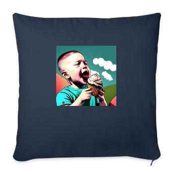 Eis - Sofakissenbezug 45 x 45 cm - Navy - Vorne