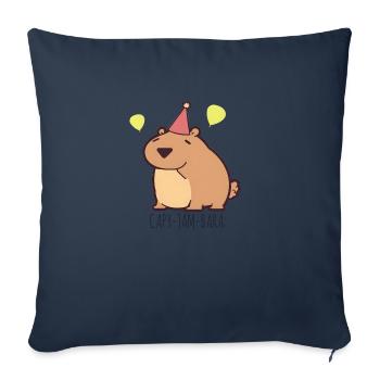 Feierliches Capybara - Sofakissenbezug 45 x 45 cm - Navy - Vorne