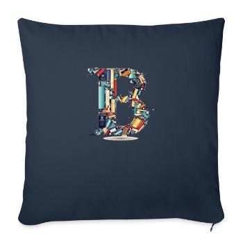 INTERNATIONAL Booklovers Day - Sofa pillowcase 17,3'' x 17,3'' (45 x 45 cm) - navy - Front