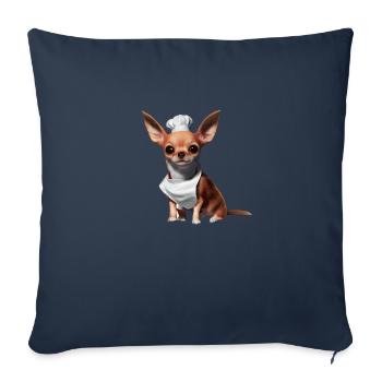 Chihuahua Dog Restaurateur Dogs Chihuahua Puppy - Sofa pillowcase 17,3'' x 17,3'' (45 x 45 cm) - navy - Front
