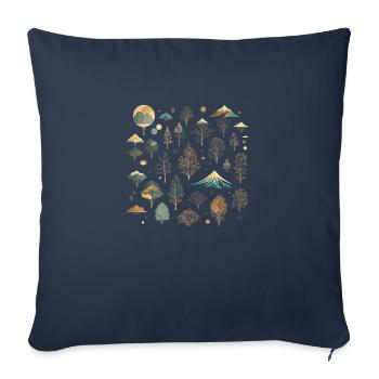 Beauté de la nature - Housse de coussin décorative 45 x 45 cm - bleu marine - Devant