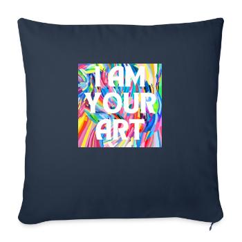 JE SUIS TON ART - Housse de coussin décorative 45 x 45 cm - bleu marine - Devant