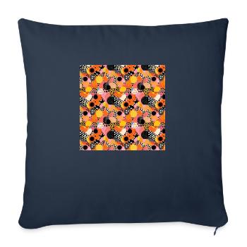 Abstract Seamless Pattern Shapes Lines Modern Art - Sofa pillowcase 17,3'' x 17,3'' (45 x 45 cm) - navy - Front