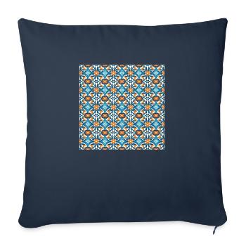 Tiles Seamless Pattern Motif Geometric Modern Art - Sofa pillowcase 17,3'' x 17,3'' (45 x 45 cm) - navy - Front