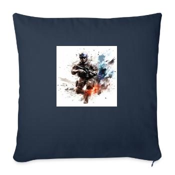 COD gaming art shooter 2 - Sofa pillowcase 17,3'' x 17,3'' (45 x 45 cm) - navy - Front