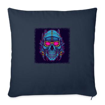 Death Baby Skeleton Tshirts - Sofa pillowcase 17,3'' x 17,3'' (45 x 45 cm) - navy - Front