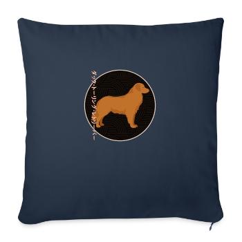 Retriever à péage de canard de la Nouvelle-Écosse - Housse de coussin décorative 45 x 45 cm - bleu marine - Devant