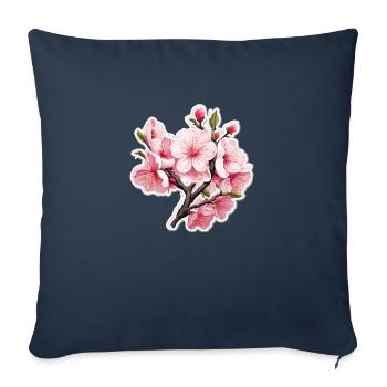 Kirschblüte - Sofakissenbezug 45 x 45 cm - Navy - Vorne
