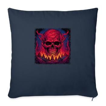 squelette dos squelette costume cadeaux os coeur - Housse de coussin décorative 45 x 45 cm - bleu marine - Devant