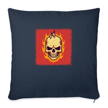 ballons squelette mignon - Housse de coussin décorative 45 x 45 cm - bleu marine - Devant