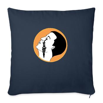 Larme du temps - Housse de coussin décorative 45 x 45 cm - bleu marine - Devant