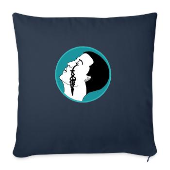 Tear of time - Sofa pillowcase 17,3'' x 17,3'' (45 x 45 cm) - navy - Front