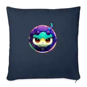 Dragon extraterrestre - Housse de coussin décorative 45 x 45 cm - bleu marine - Devant