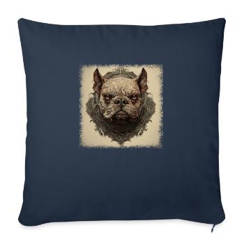 humour beagle chien sauvetage présent idée geek présent - Housse de coussin décorative 45 x 45 cm - bleu marine - Devant