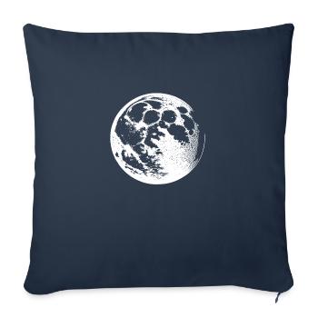 Lune - Housse de coussin décorative 45 x 45 cm - bleu marine - Devant