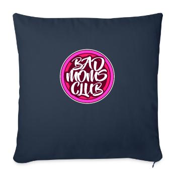 Club des mauvaises mamans - Housse de coussin décorative 45 x 45 cm - bleu marine - Devant