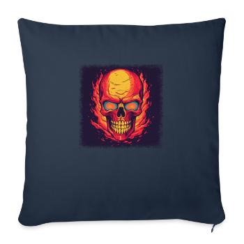 bday black board fuck off skeleton hand tshirts - Sofakissenbezug 45 x 45 cm - Navy - Vorne