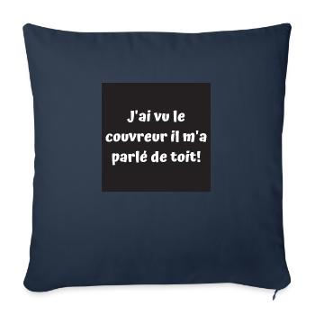 Bricoleur de génie ou maladroit - Housse de coussin décorative 45 x 45 cm - bleu marine - Devant