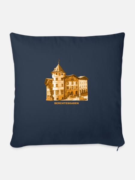 Berchtesgaden Markt Oberbayern Altstadt - Sofakissenbezug 45 x 45 cm - Navy