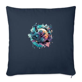 A melting world - Sofa pillowcase 17,3'' x 17,3'' (45 x 45 cm) - navy - Front
