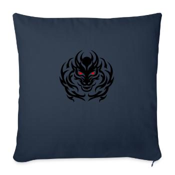 Drachenkopf - Sofakissenbezug 45 x 45 cm - Navy - Vorne