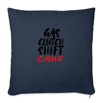 Répétition du changement de vitesse d’embrayage à essence - Housse de coussin décorative 45 x 45 cm - bleu marine - Devant