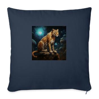 LEOPARD - Housse de coussin décorative 45 x 45 cm - bleu marine - Devant