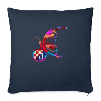 Papillon Nature Drapeau coloré Arc-en-ciel Croatie HRV - Housse de coussin décorative 45 x 45 cm - bleu marine - Devant