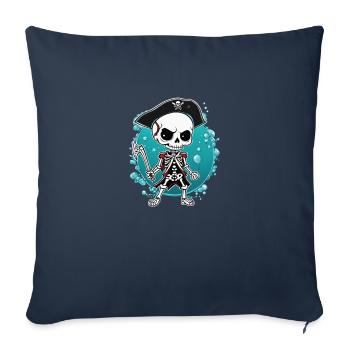 Pirate Skeleton - Sofa pillowcase 17,3'' x 17,3'' (45 x 45 cm) - navy - Front