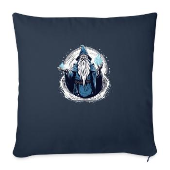Le vieux sorcier - Housse de coussin décorative 45 x 45 cm - bleu marine - Devant
