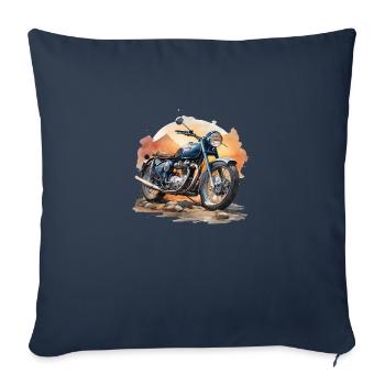 Sundown Serenity: Classic Bike in the Evening Glow - Sofa pillowcase 17,3'' x 17,3'' (45 x 45 cm) - navy - Front
