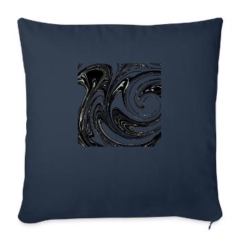 Fluidité - Housse de coussin décorative 45 x 45 cm - bleu marine - Devant
