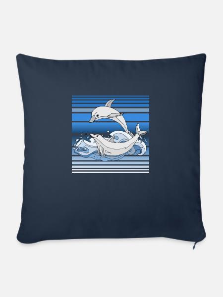 Delphine - Sofakissenbezug 45 x 45 cm - Navy