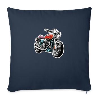 Classic Motorcycle - Sofa pillowcase 17,3'' x 17,3'' (45 x 45 cm) - navy - Front