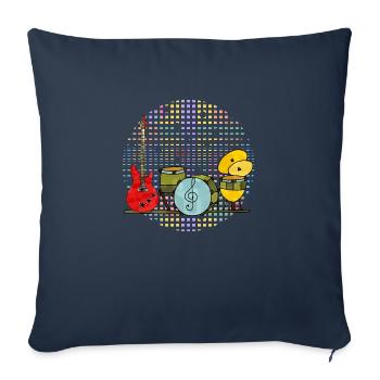 Musical instruments - Sofa pillowcase 17,3'' x 17,3'' (45 x 45 cm) - navy - Front
